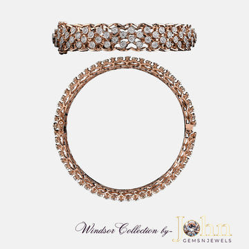 Leafy Radiance Diamond Bangle