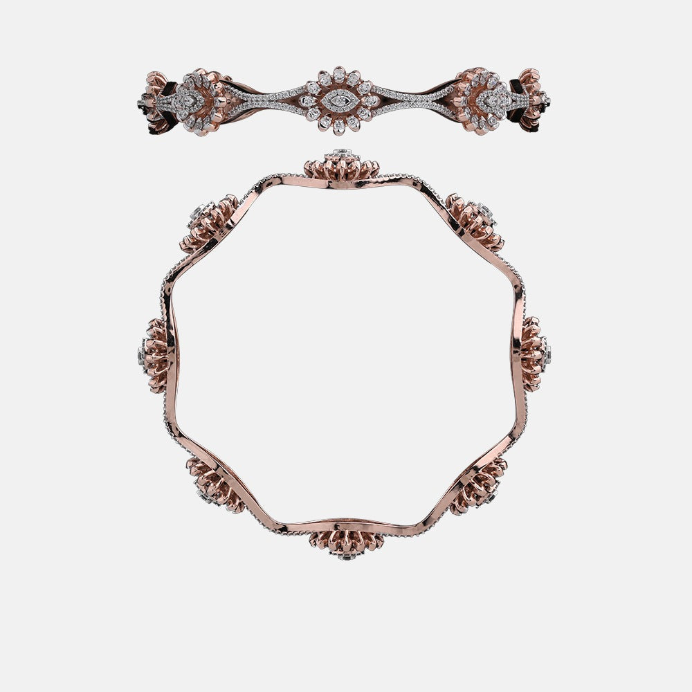 Dazzling Twister  Diamond Bangle
