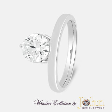 Timeless White Diamond Engagement Ring