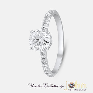 Classic Engagement Hidden Halo Round Ring