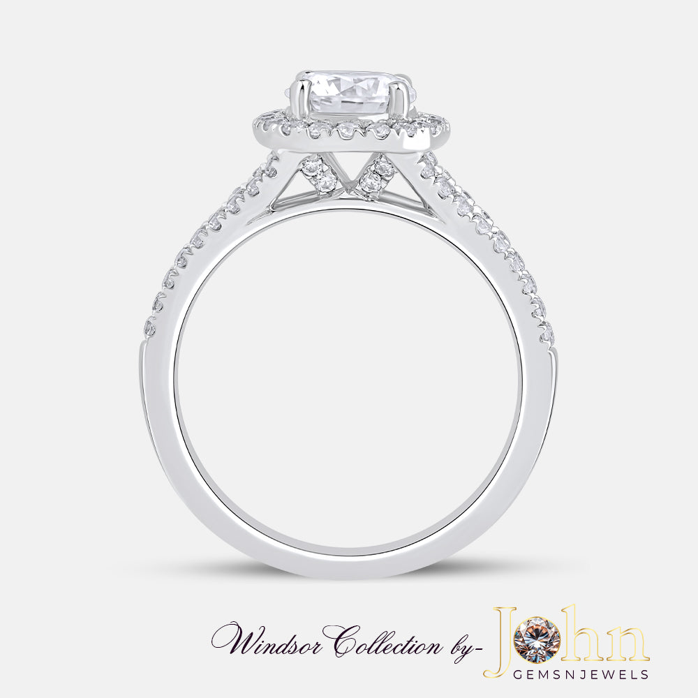 Classic Engagement Split Shank Round Ring