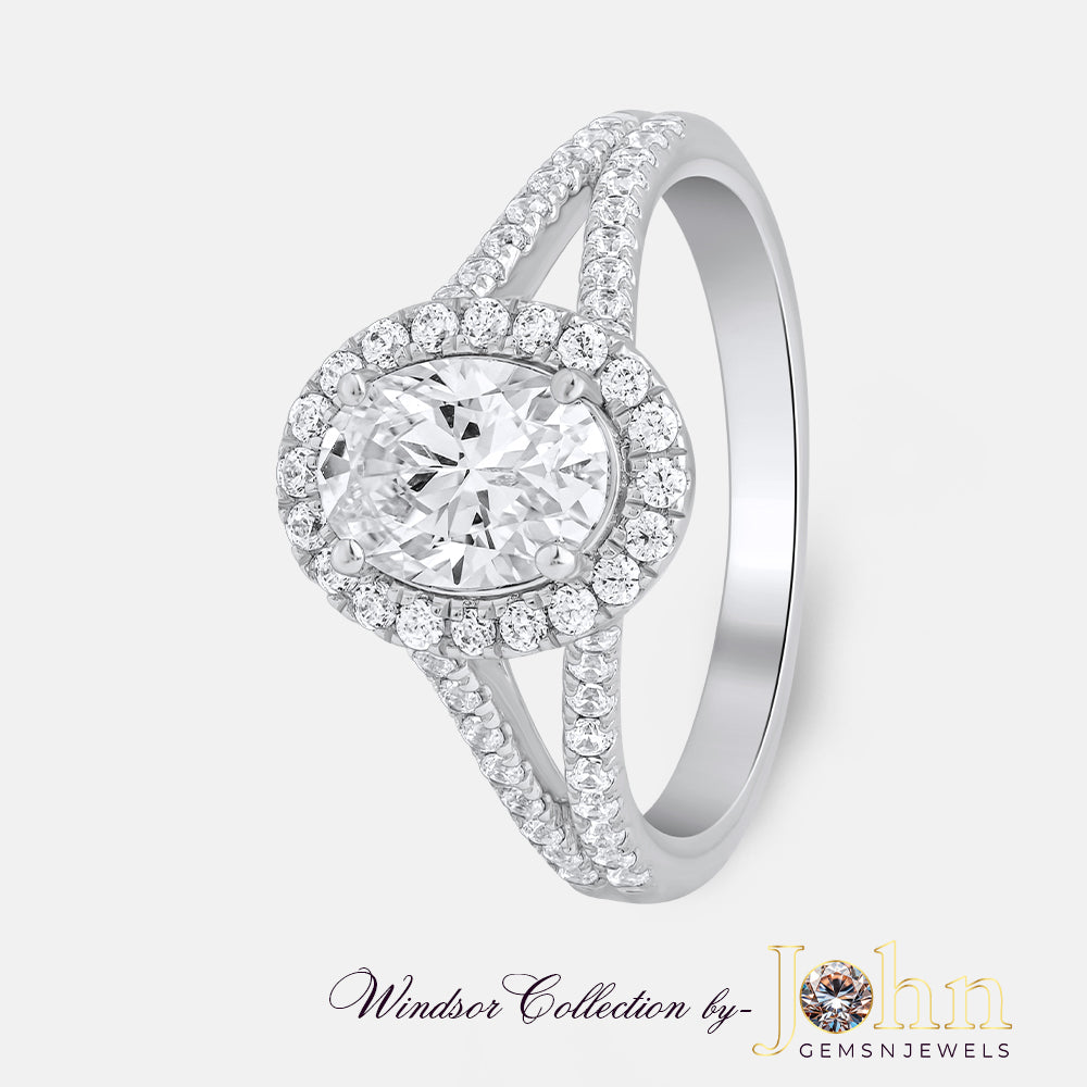 Classic Engagement Split Shank Oval Ring