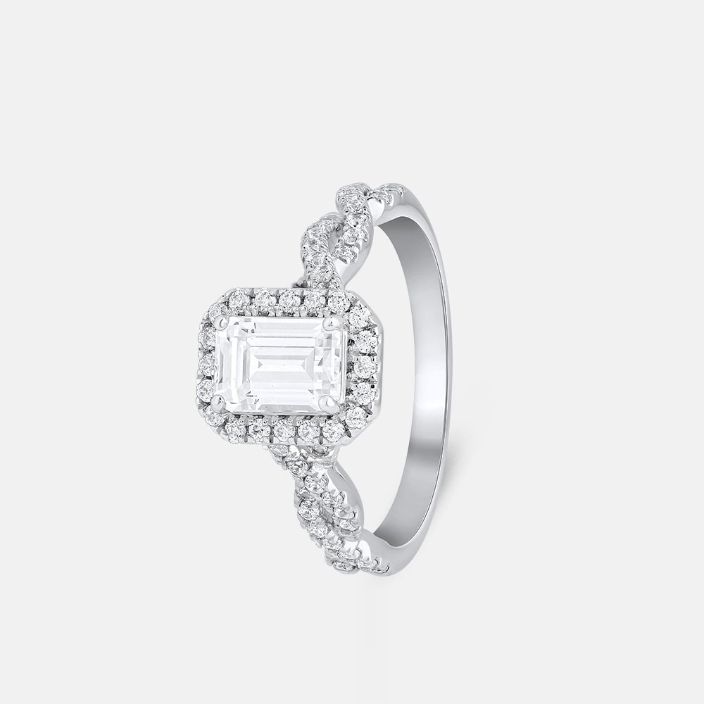 violet Radiant Lab Diamond Ring
