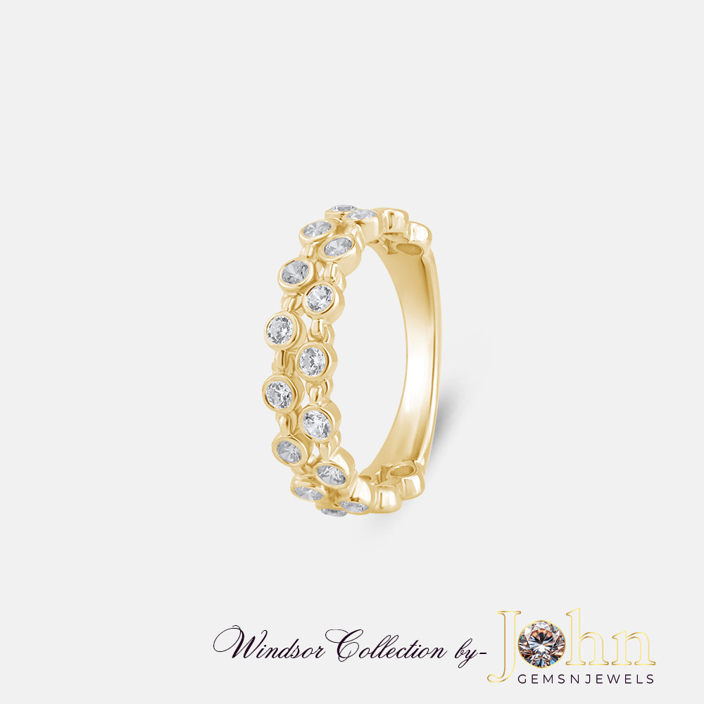 The Golden Halo Diamond Ring