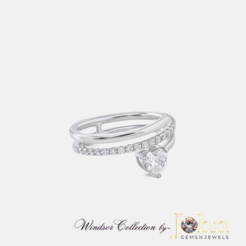 Tiara Halo Diamond Stone Ring