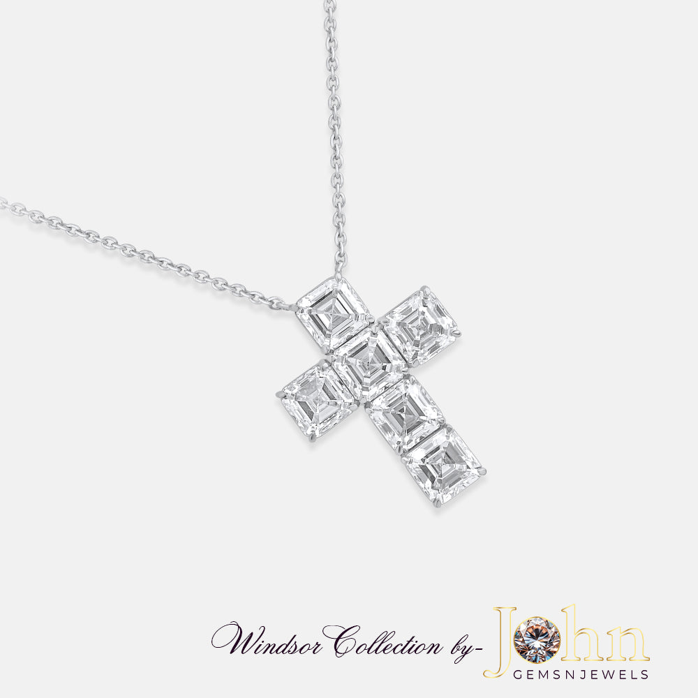 Cross Diamond Design Pendant | 8.34cts