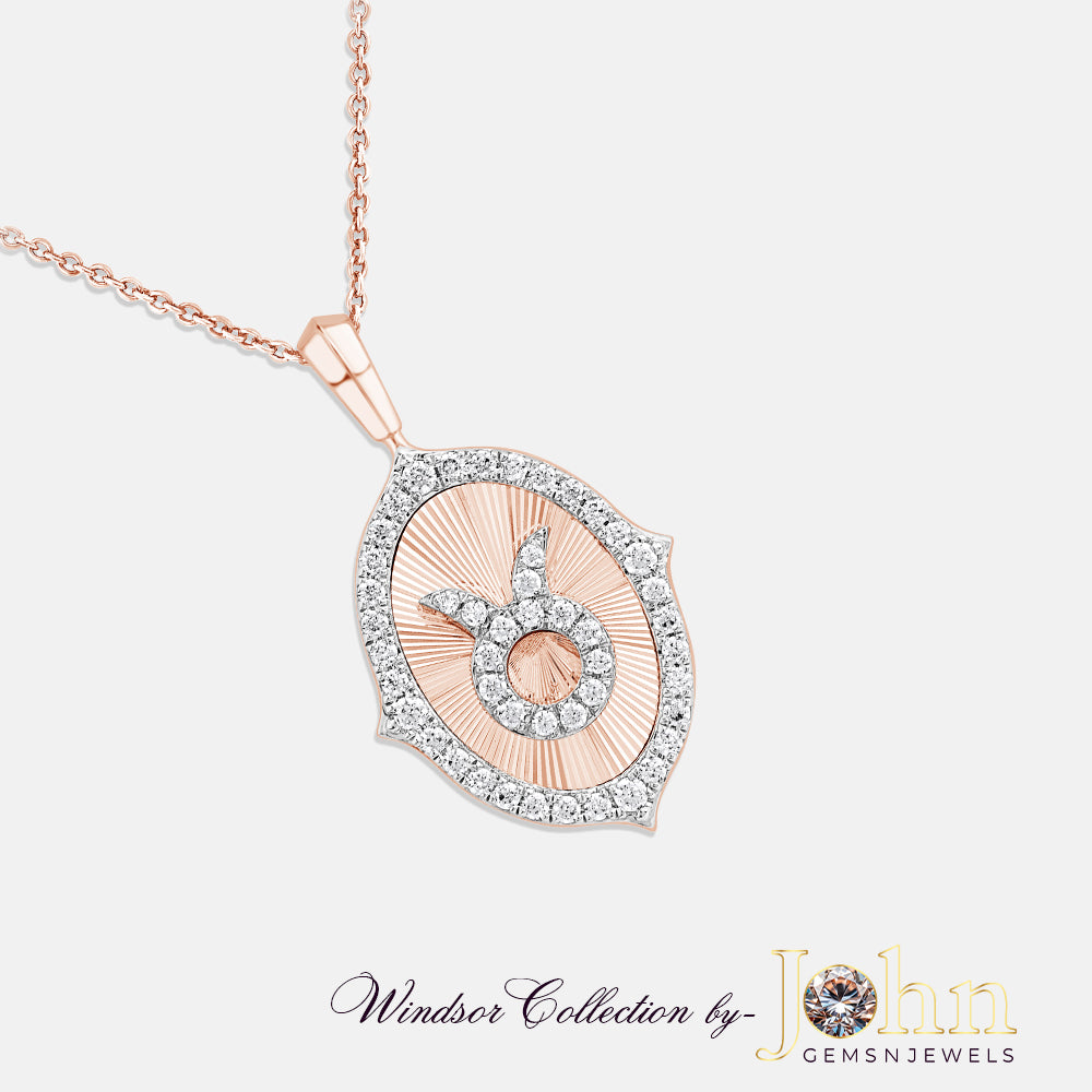 Ladies Diamond Pendant with Chain | 0.75cts