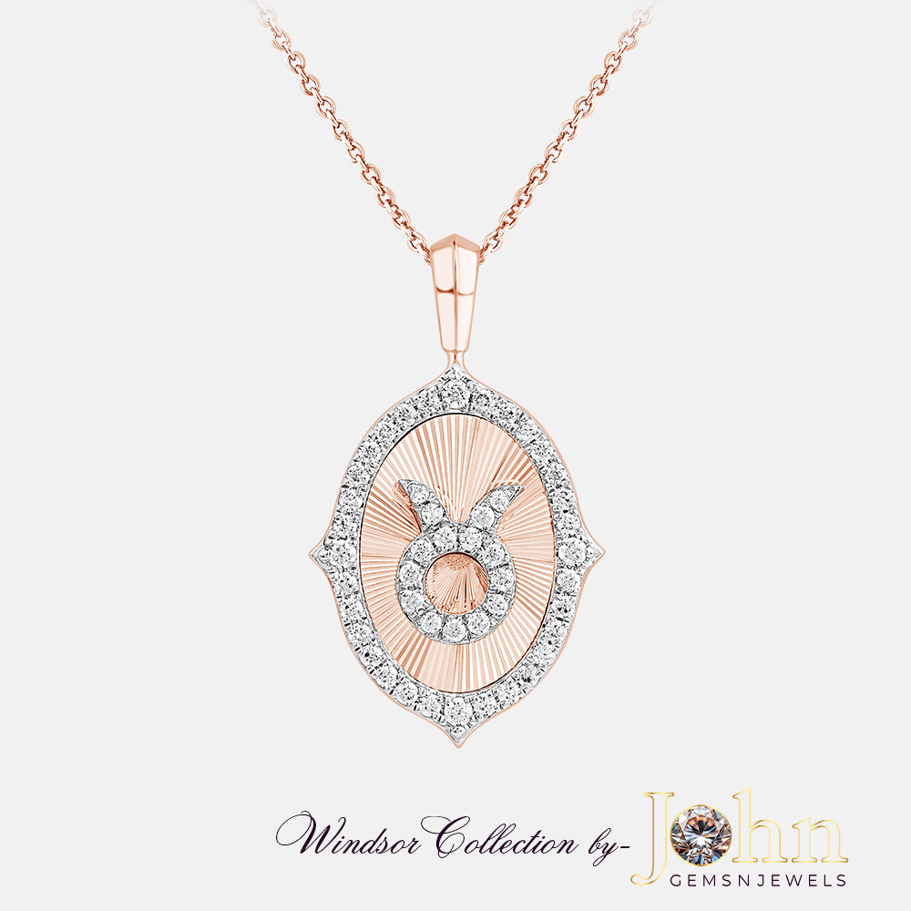 Ladies Diamond Pendant with Chain | 0.75cts