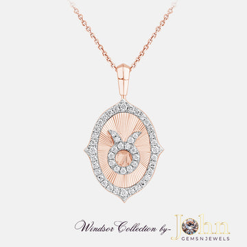 Ladies Diamond Pendant with Chain | 0.75cts