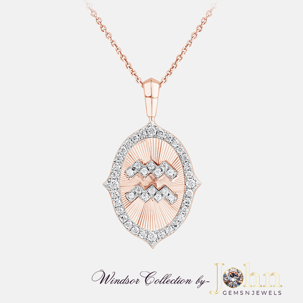 Ladies Diamond Pendant with Chain | 0.79cts