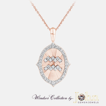 Ladies Diamond Pendant with Chain | 0.79cts