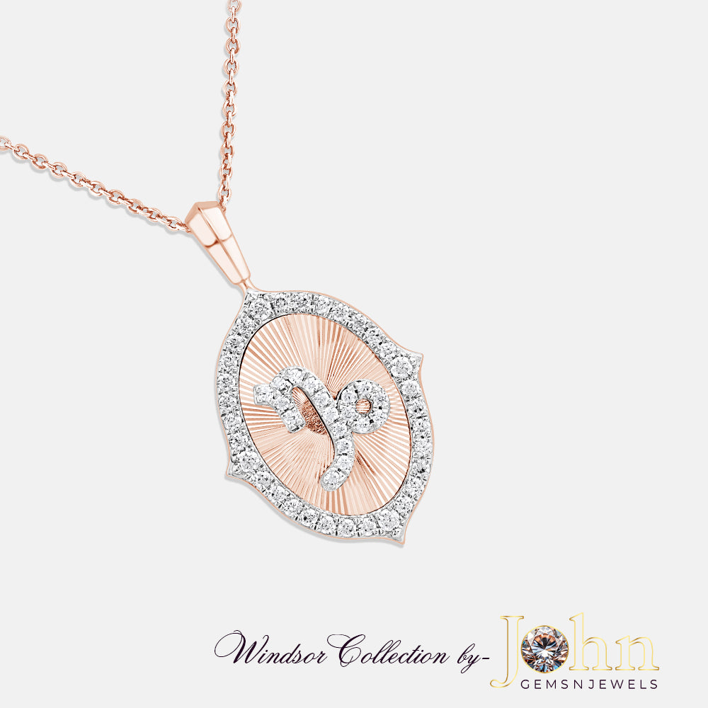 Ladies Diamond Pendant with Chain | 0.75cts