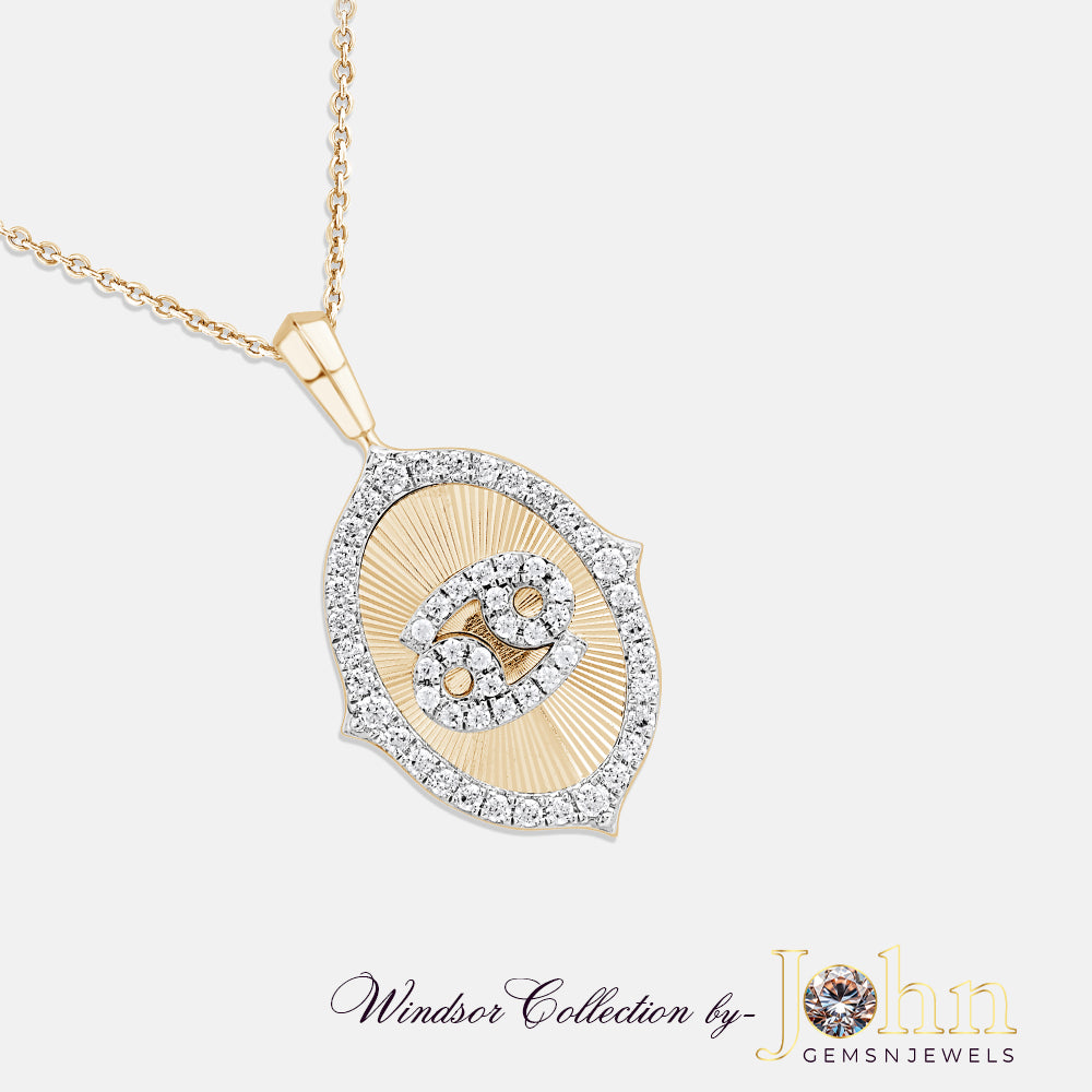 Ladies Diamond Pendant with Chain | 0.80cts