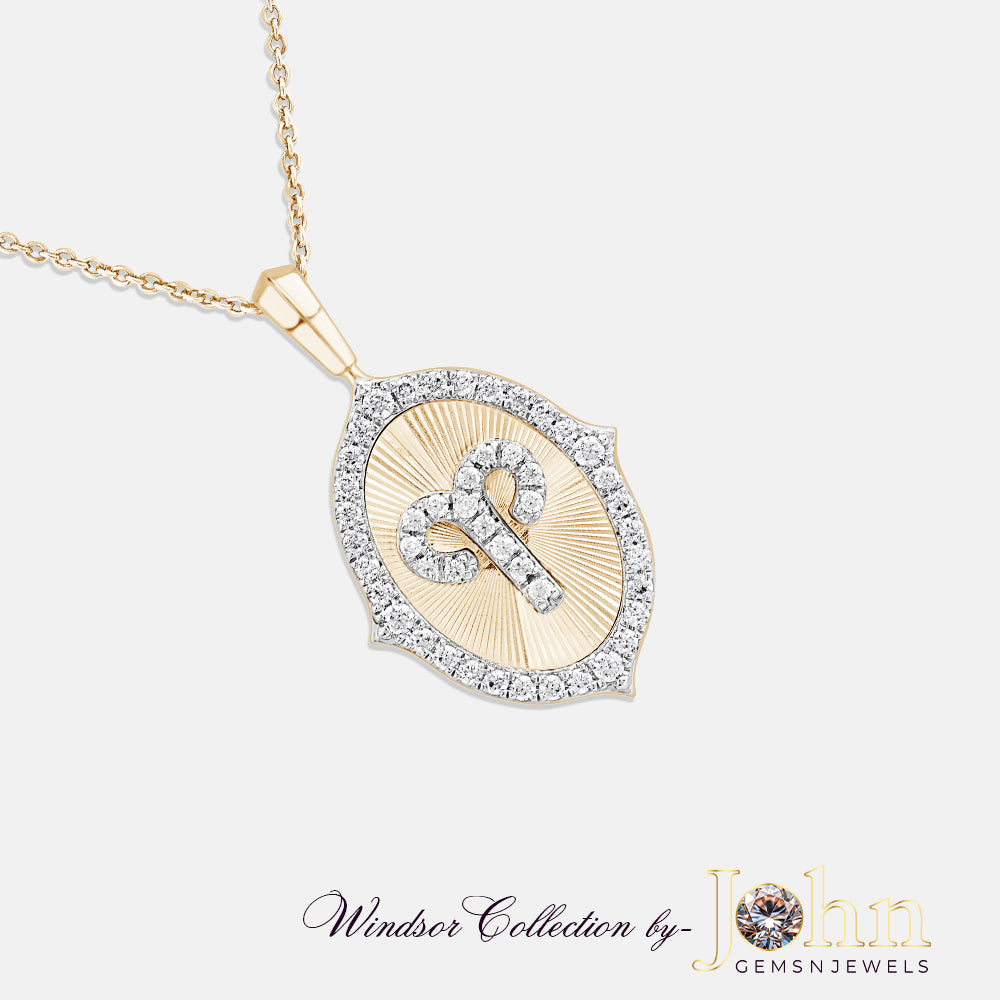 Ladies Diamond Pendant with Chain | 0.73cts