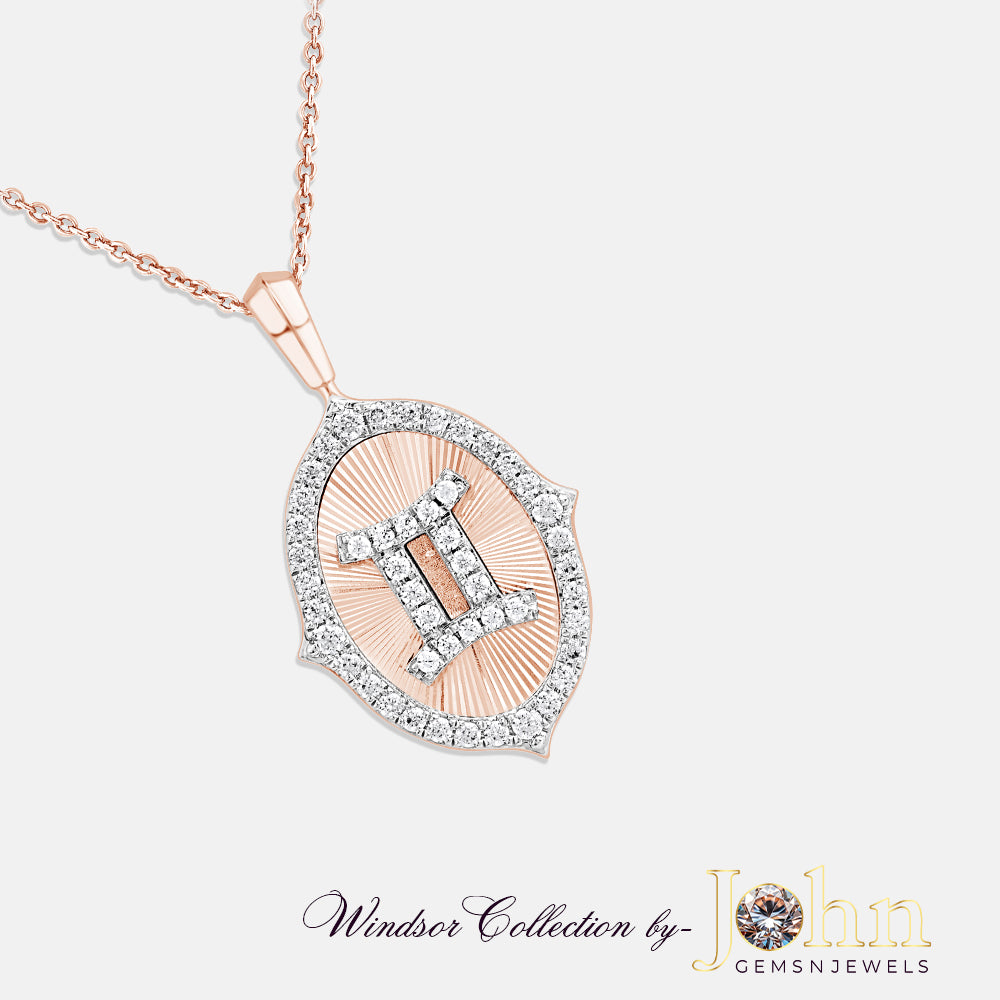 Ladies Diamond Pendant with Chain | 0.74cts