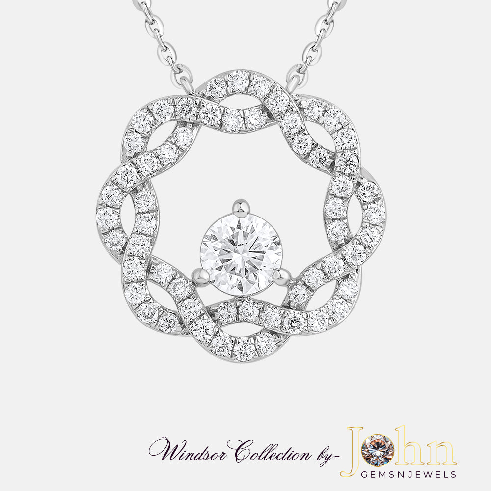 Ladies Diamond Pendant with Chain | 1.92cts