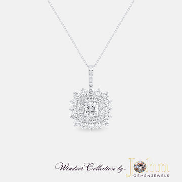 Ladies Diamond Pendant with Chain | 4.78cts